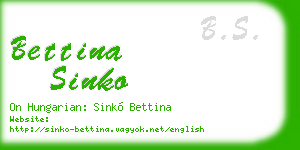 bettina sinko business card